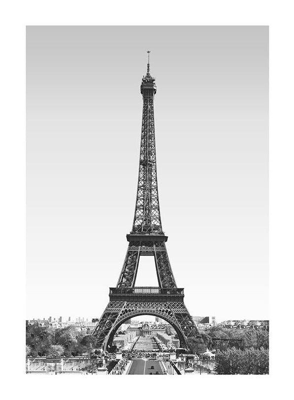 Eiffeltower, Plakat (50x70 cm)- Czarno-białe plakaty