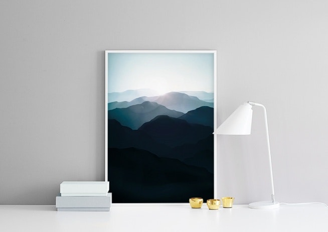 Plakat med fotokunst, plakater med fotokunst af natur og bjerg