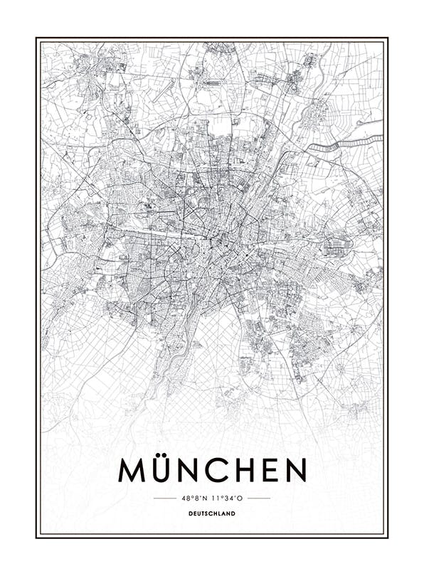 Prints - München, Print (30x40 cm) - Black & white prints