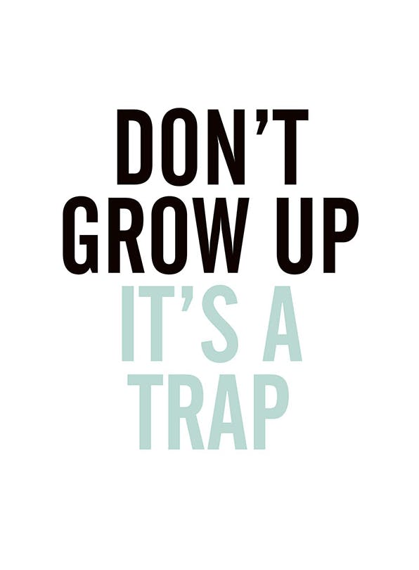 Prints - Grow Up, Blue, Print (30x40 cm) - Kids wall art