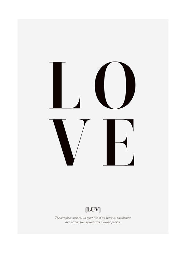 Prints - Love Text, Print (50x70 cm) - Text posters
