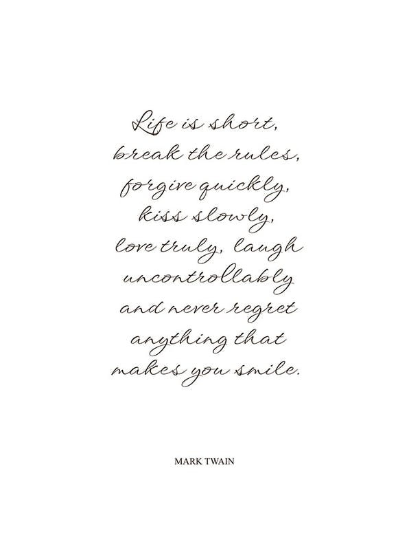 Prints - Mark Twain, Print (21x30 cm) - Text posters