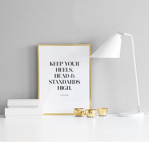 Stylish typography print, looks nice in a collage on a picture wall or on a pict