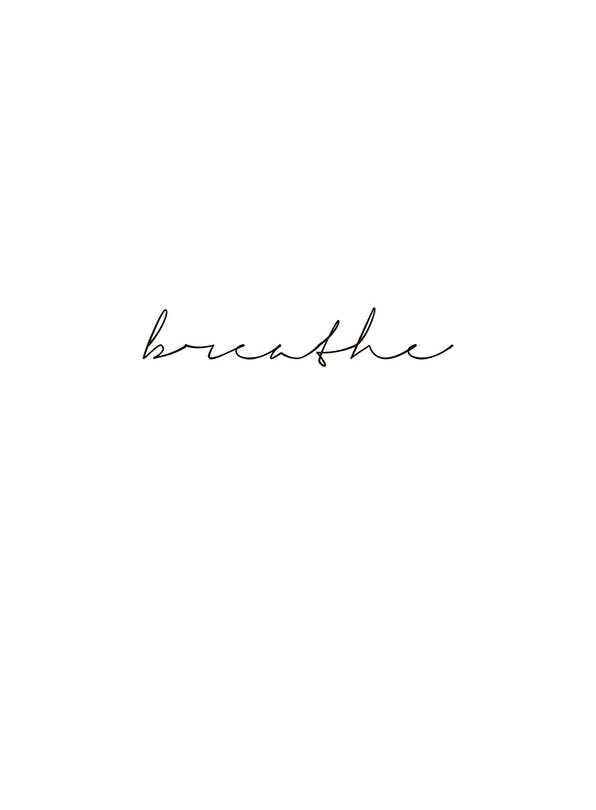 Breathe Poster (13x18 cm)- Quadros com texto