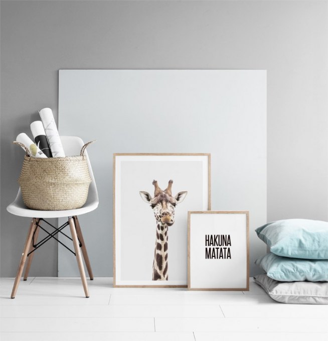 Photographic print of a giraffe – Animal poster 