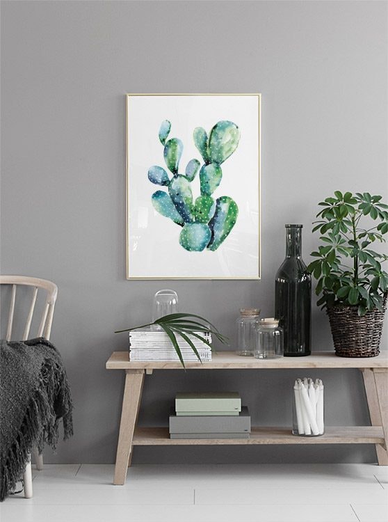 Poster / affisch med kaktus