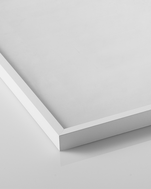 Cadre blanc, 70 x 100 cm - Cadre en bois blanc 