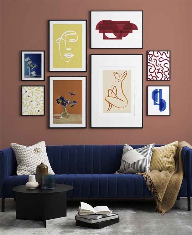 Bold Colour gallery wall