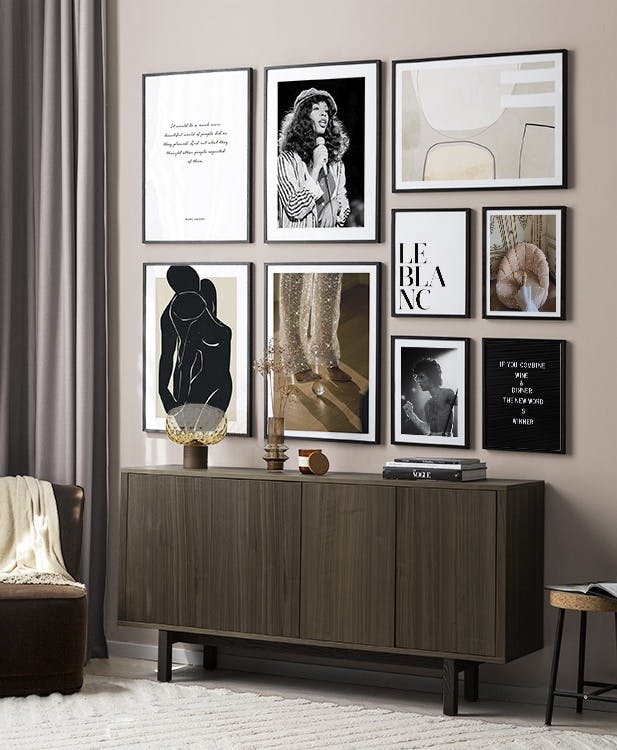 Glamorous Neutrals gallery wall
