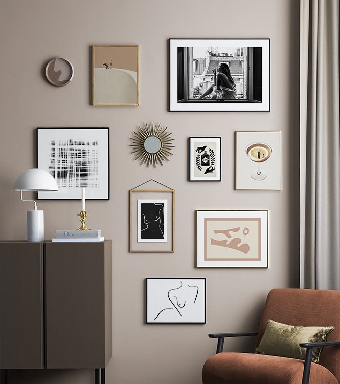 Eclectic Art gallery wall