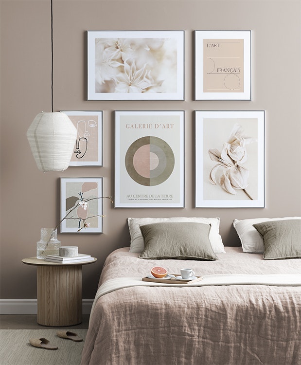 Soft Pink Tones gallery wall