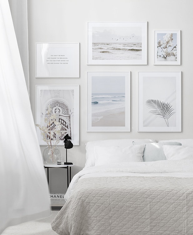 White Blooming Beach gallery wall