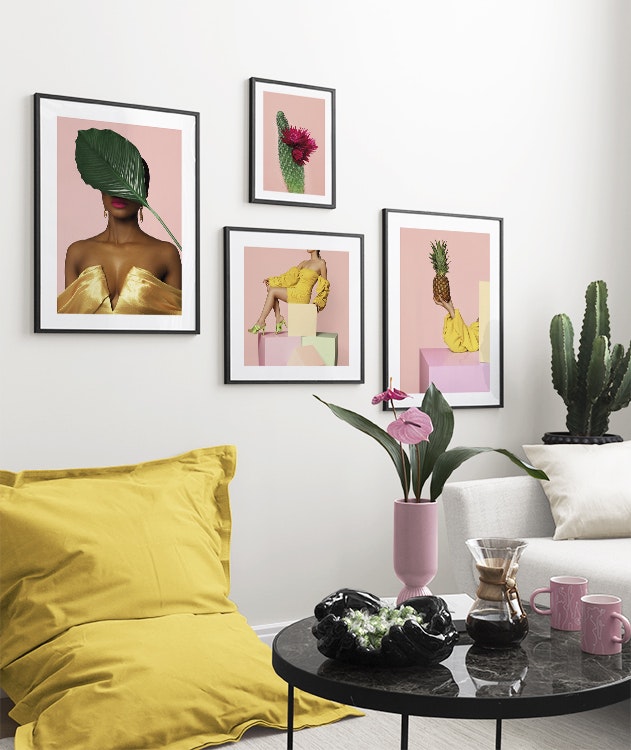 Tropical Colors gallery wall