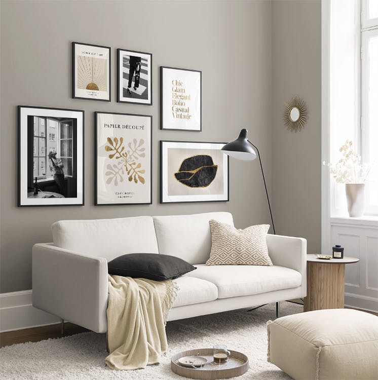 Black & Gold gallery wall