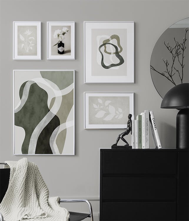 Abstract & Silhouette gallery wall