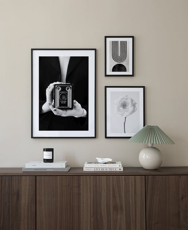 Abstract Photo gallery wall