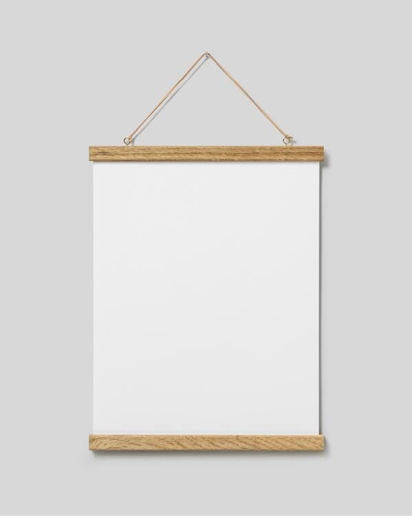 Poster hanger oak 12" in, magnet fastener 0