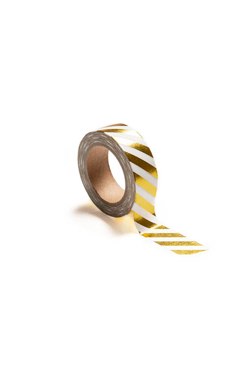 Washi tape, gold stripes