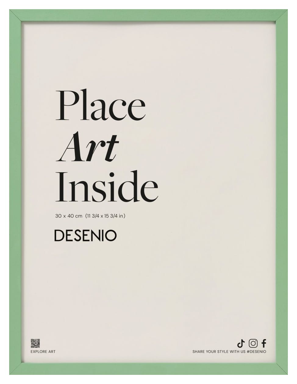 Light Green picture frame, 30x40 cm plexi (30x40 cm)