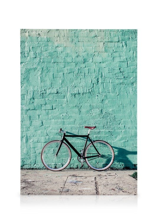 Canvas Prints Mint Bike Canvas print (30x40 cm - Oak Frame)