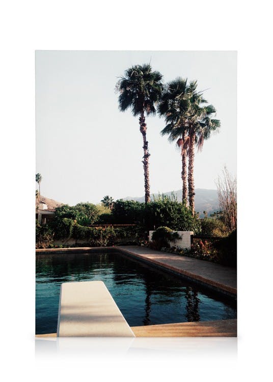 Canvastavlor Palm Springs Pool Canvastavla (50x70 cm - Ekram)