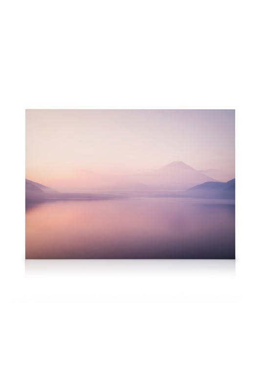 Obrazy na płótnie Fuji Mountain Over Foggy Lake Obraz na płótnie (50x70 cm - Czarna ramka)