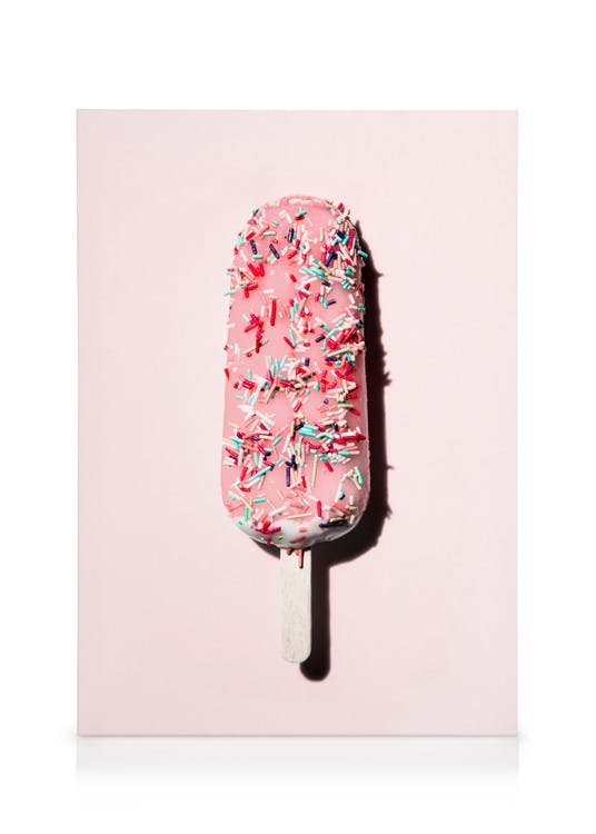 Pink Popsicle Tableau sur toile (50x70 cm - Cadre de chêne) - Toiles