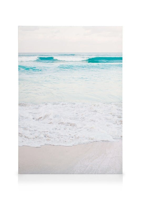 Canvas Prints Dreamy Pastel Beach No1 Canvas print (50x70 cm - Black Frame)