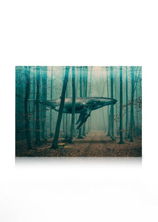 Whale in Forest Obraz na plátne (30x40 cm)