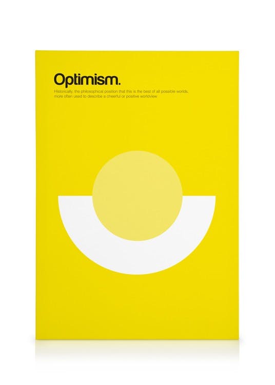 Obrazy na płótnie Optimism Obraz na płótnie (50x70 cm - Ramka dębowa)