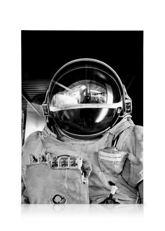 Canvastavlor Black and White Astronaut Canvastavla (30x40 cm - Ekram)