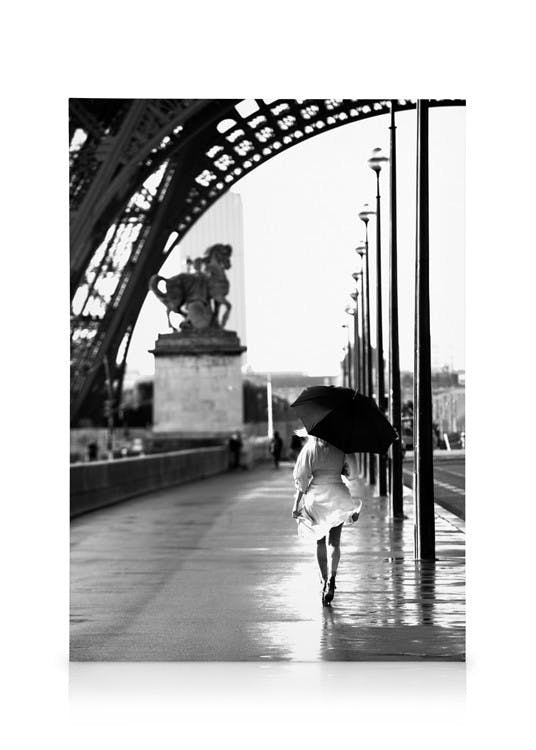 Canvas Prints Walking in Paris Canvas print (50x70 cm - Oak Frame)