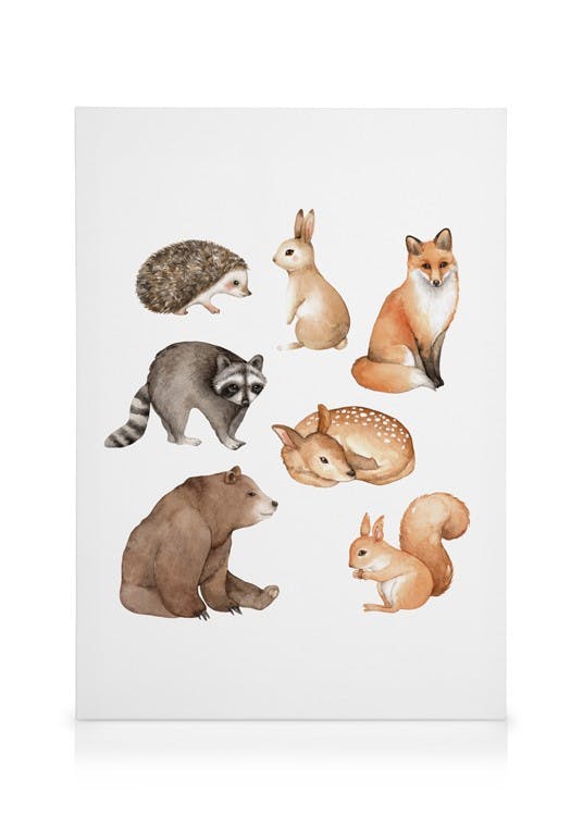 Canvastavlor Forest Animals Canvastavla (50x70 cm - Ekram)