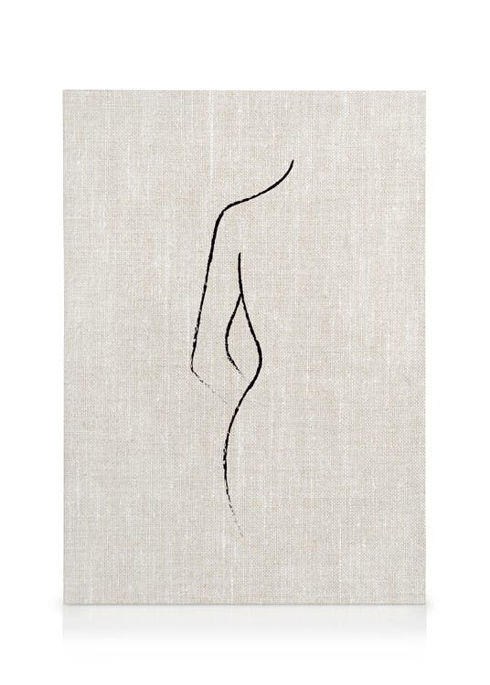 Texture Line Curve Tableau sur toile (50x70 cm) - Toiles