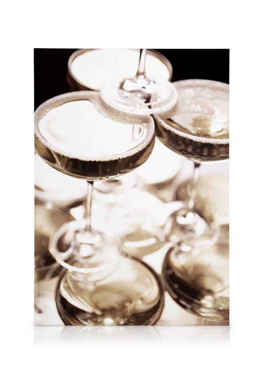 Canvas Schilderijen Sparkling Champagne Canvas (30x40 cm - Fotolijst Zwart)