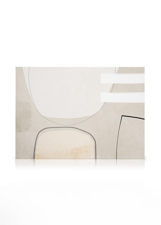 Canvas Prints Beige Balance Canvas print (30x40 cm - Black Frame)