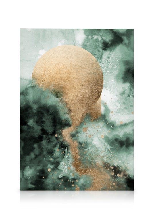 Canvas Prints Golden Circle Canvas print (50x70 cm - Oak Frame)