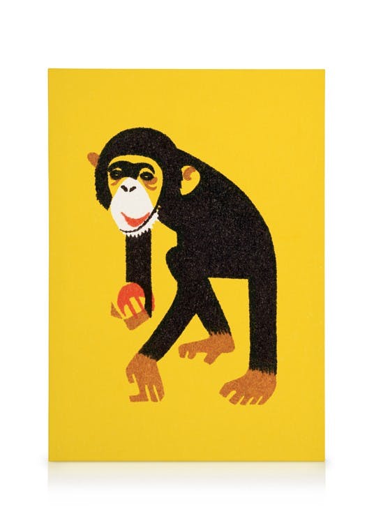 Canvas Prints Vintage Monkey Canvas print (30x40 cm - Oak Frame)