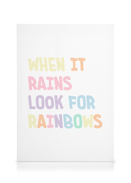 Canvas Prints Look for Rainbows Canvas print (50x70 cm - Black Frame)
