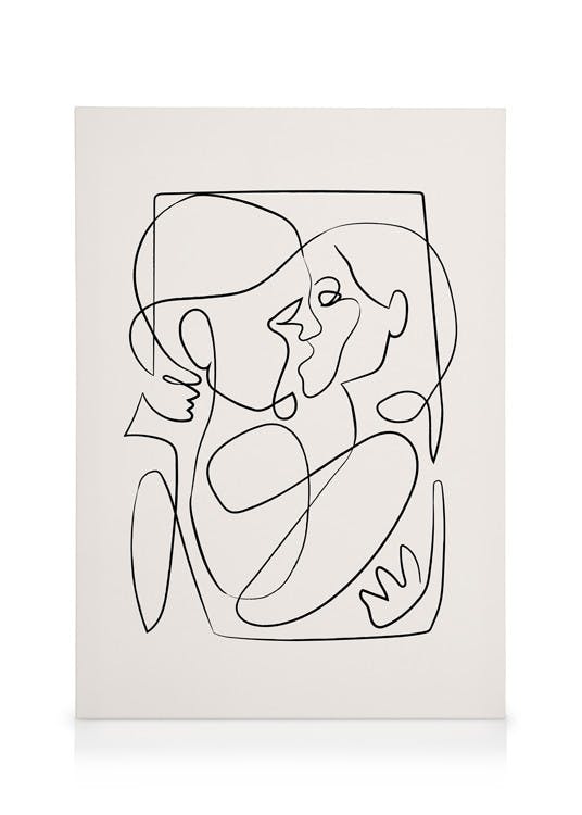 Canvas Prints Abstract Figures No2 Canvas print (50x70 cm - Black Frame)