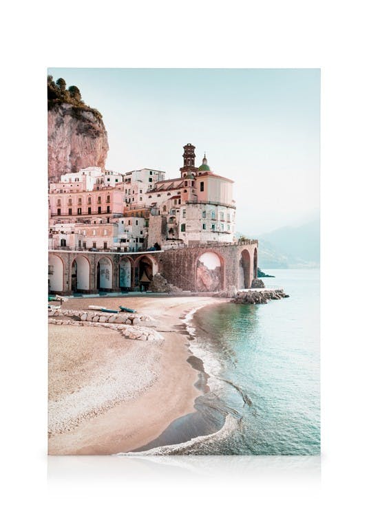 Amalfi Cityscape Stampa su Tela (50x70 cm)-Stampe su tela