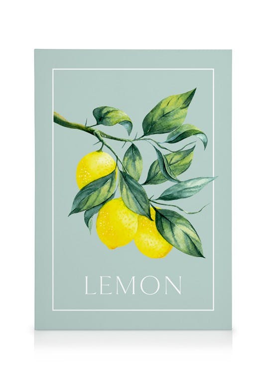 Vintage Lemons Tableau sur toile (30x40 cm - Cadre noir) - Toiles