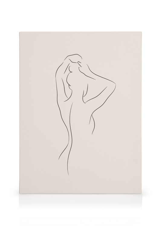 Simple Lines No1 Canvas - Line Art Woman - Desenio.Ie