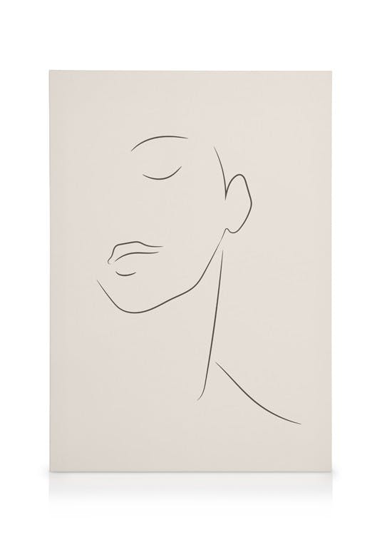 Canvas Prints Simple Lines No2 Canvas print (70x100 cm - Black Frame)