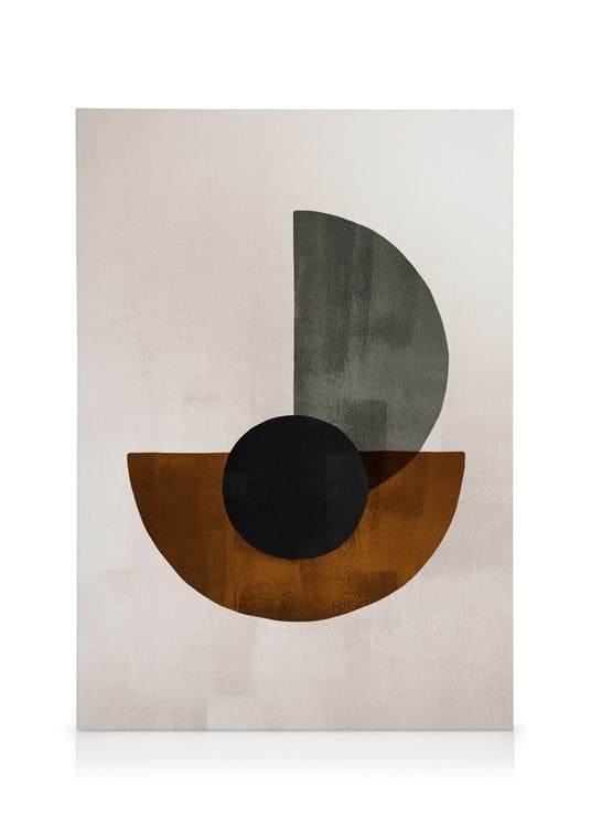 Weimar Circles No2 Stampa su Tela (50x70 cm - Cornice in rovere)-Stampe su tela