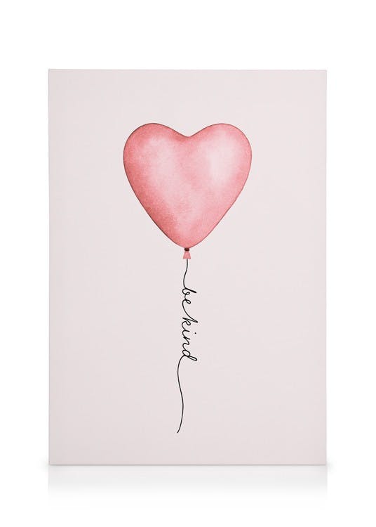 Canvas Prints Be Kind Balloon Canvas print (30x40 cm - Black Frame)