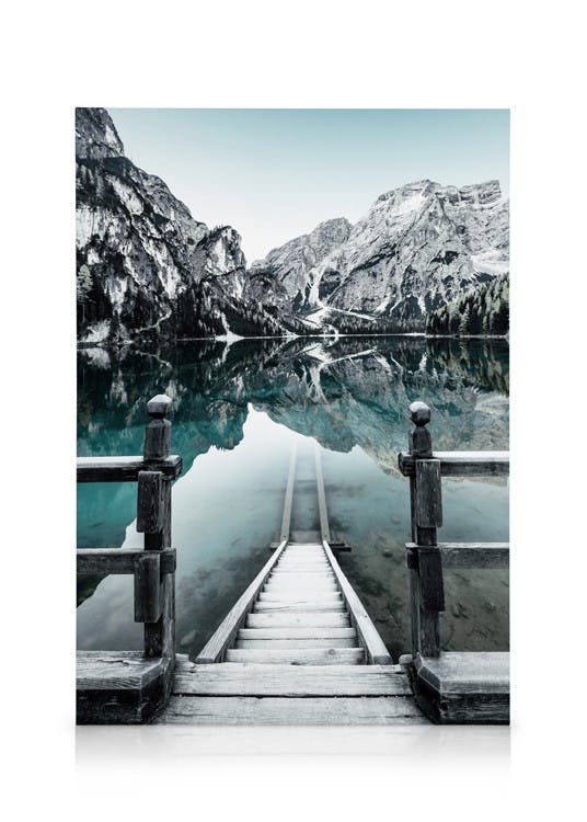 Canvas Prints Braies Lake Canvas print (30x40 cm)