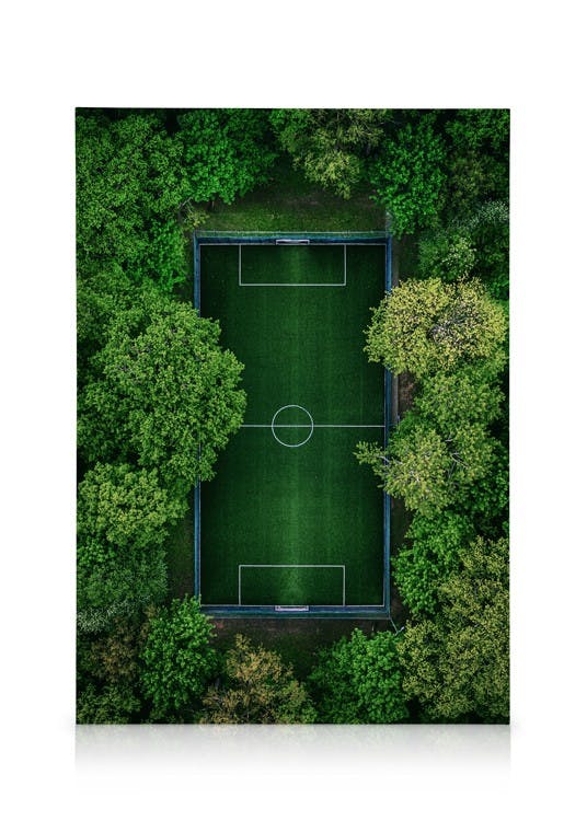 Canvas Prints Green Soccer Pitch Canvas print (30x40 cm - Black Frame)