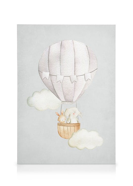 Hot Air Balloon No1 Toile (30x40 cm - Cadre noir) - Toiles
