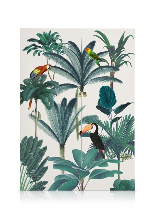 Canvas Prints Royal Botanical Birds Canvas print (30x40 cm - Oak Frame)